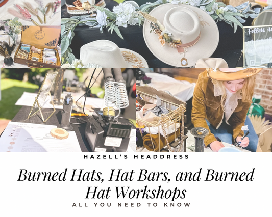 Burned hats, embroidered hats, hat bars, and woodburning workshops, all you need to know!