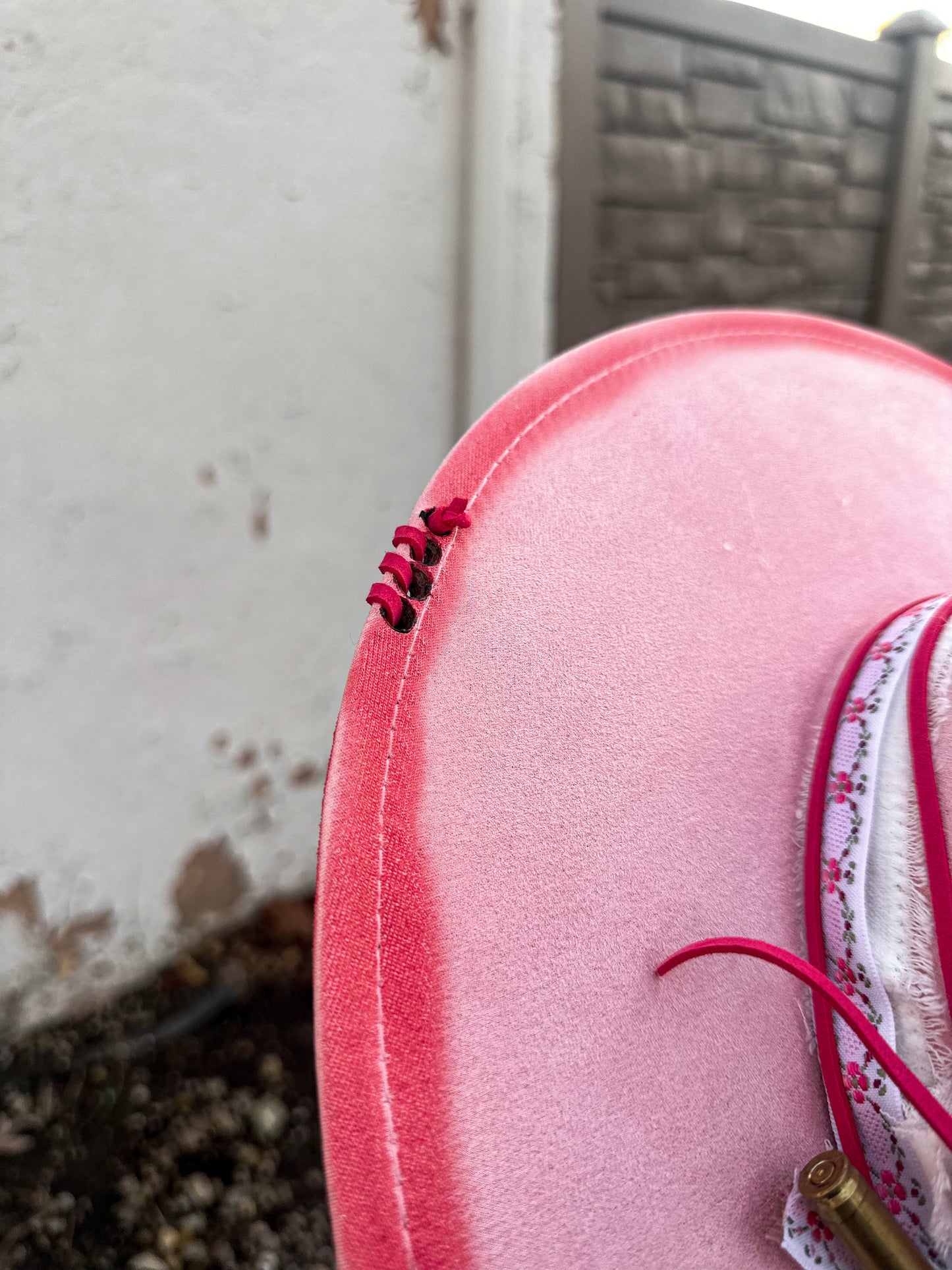 Pink Pony Club Pink Torched&Burned Hat