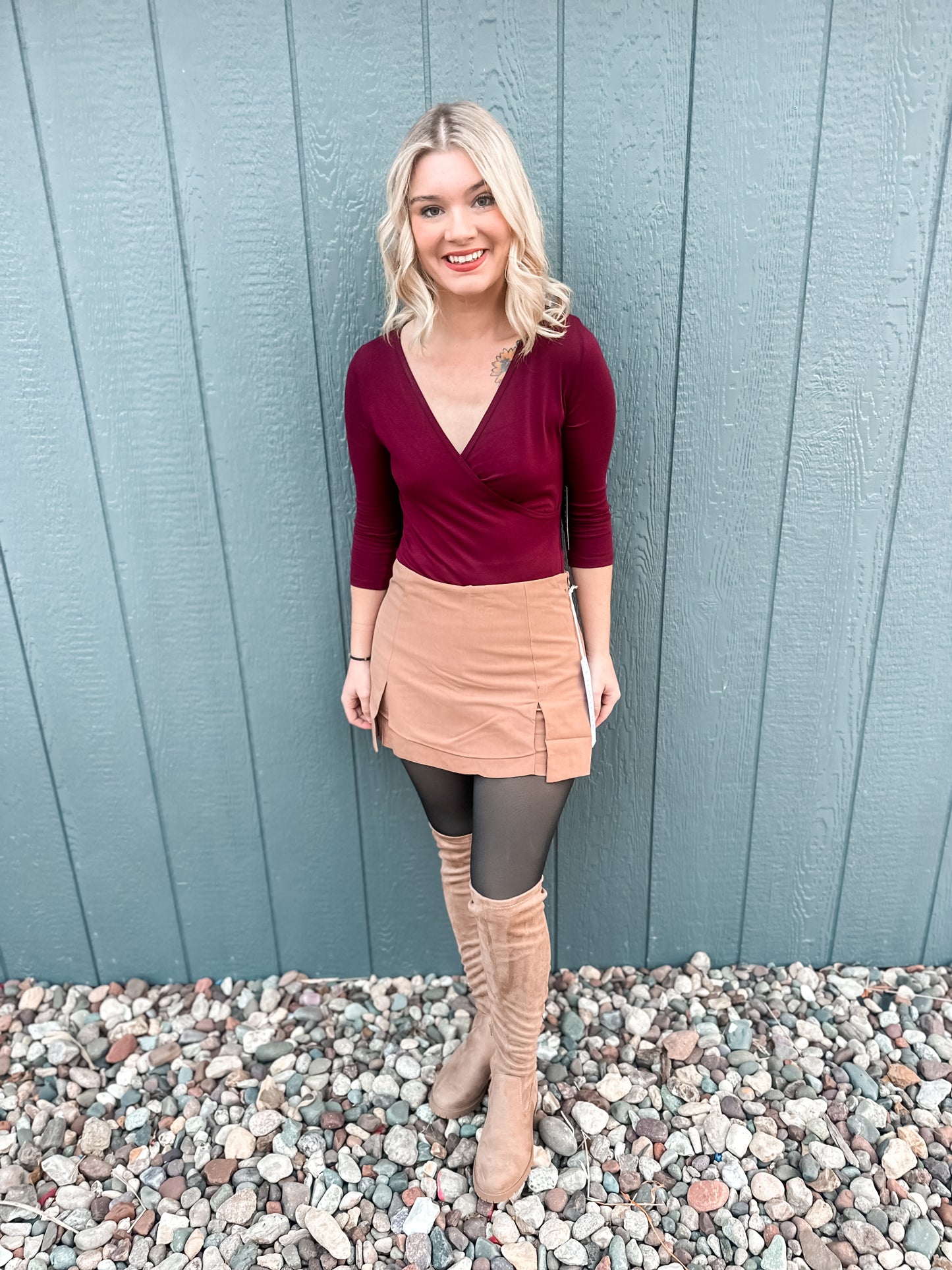 Over Knee Slim Fit Suede Long Boots