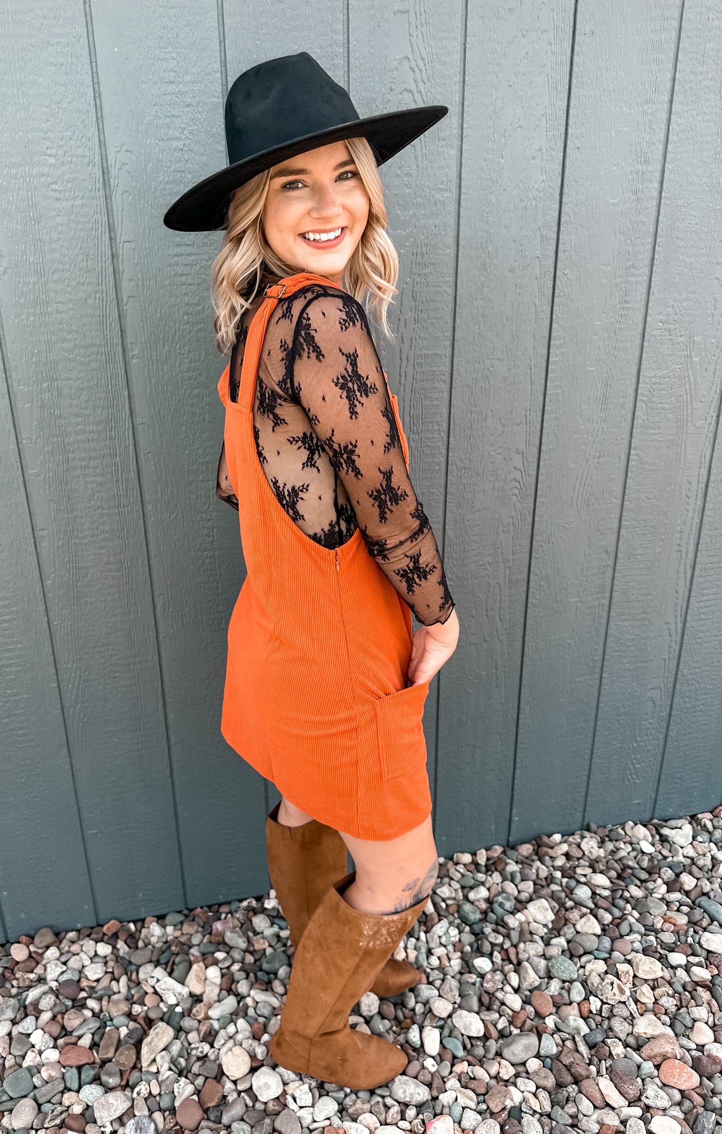 Sleeveless Corduroy Overall Dress