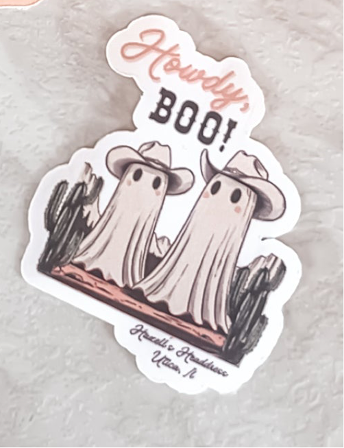 Howdy Boo Small Sticker