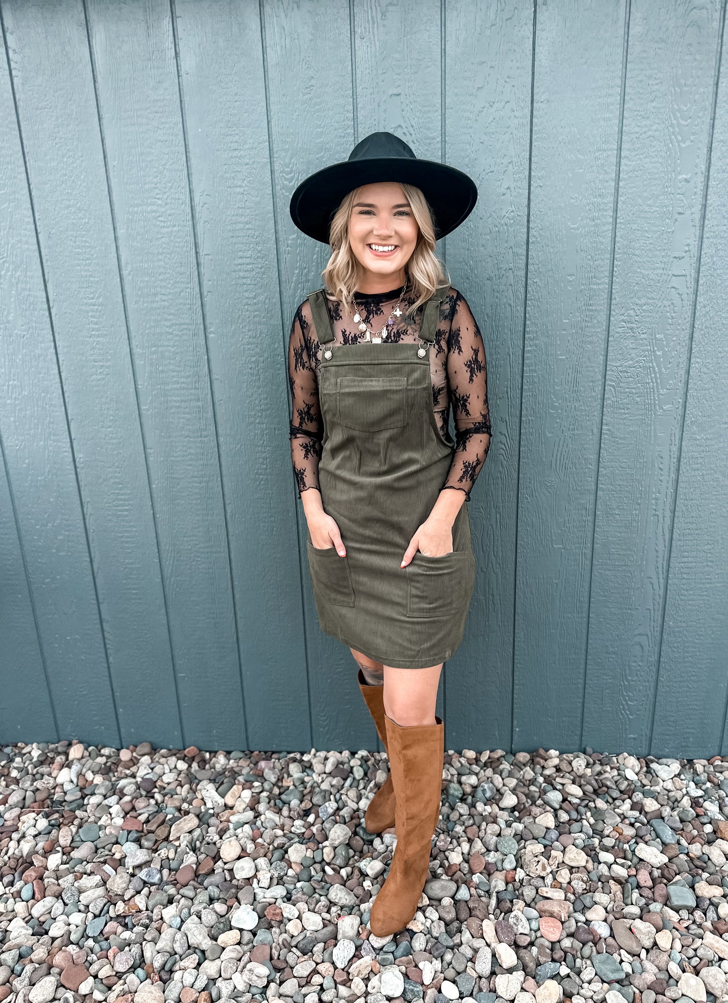 Sleeveless Corduroy Overall Dress