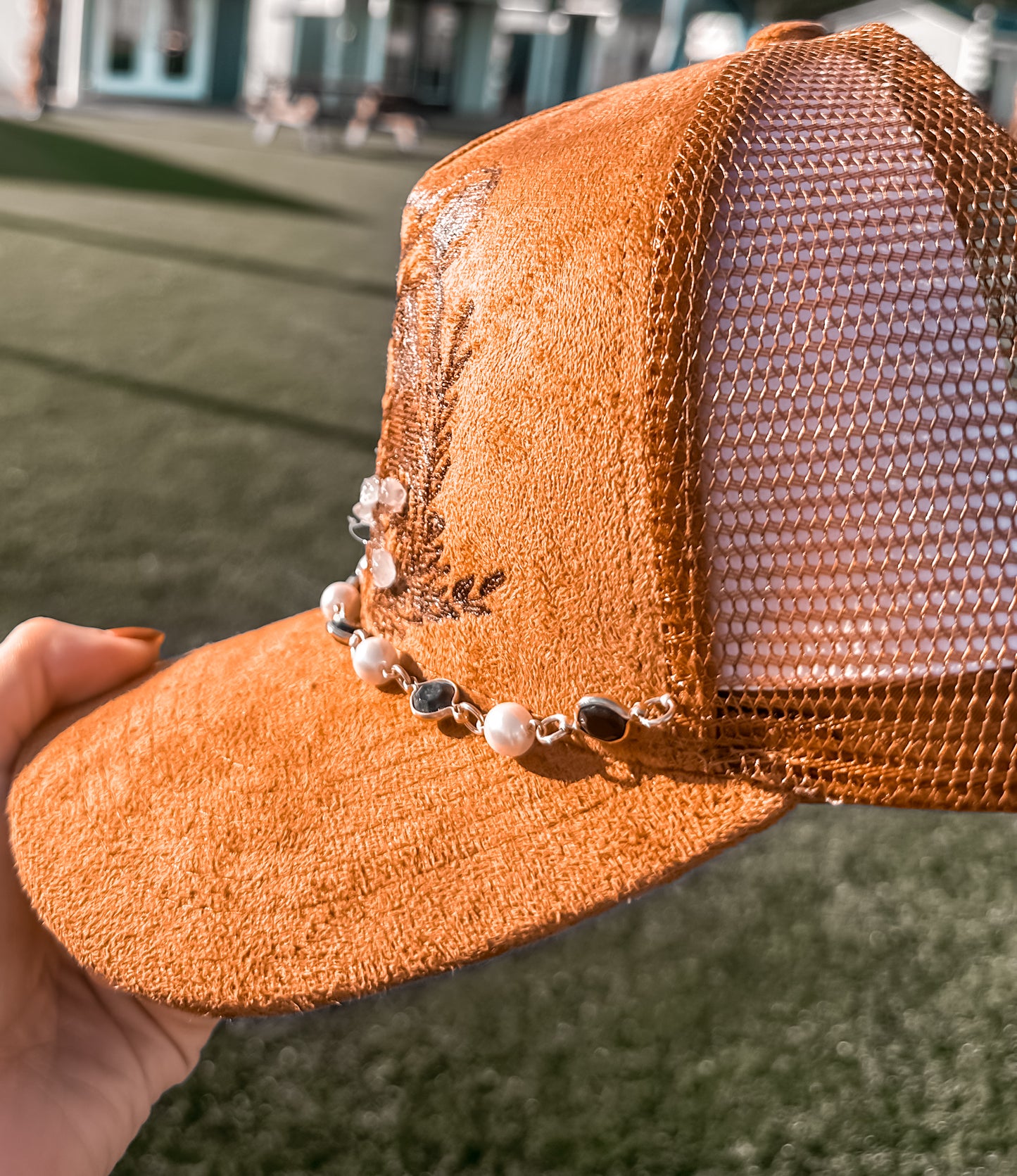 Raccoon Caramel Colored Clear Quartz SnapBack Baseball Hat