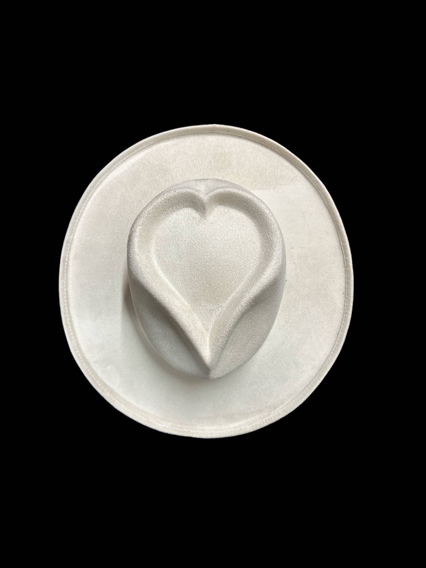 Heart Shaped, Rolled Amore Vegan Suede: Ivory