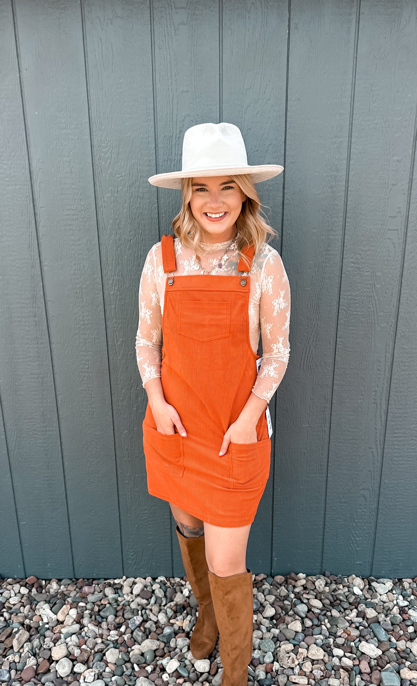 Sleeveless Corduroy Overall Dress