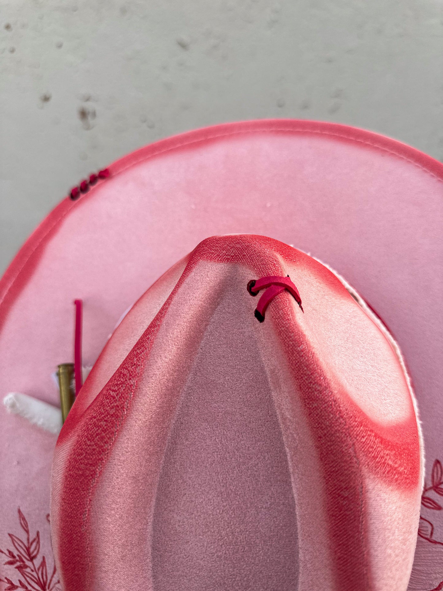 Pink Pony Club Pink Torched&Burned Hat