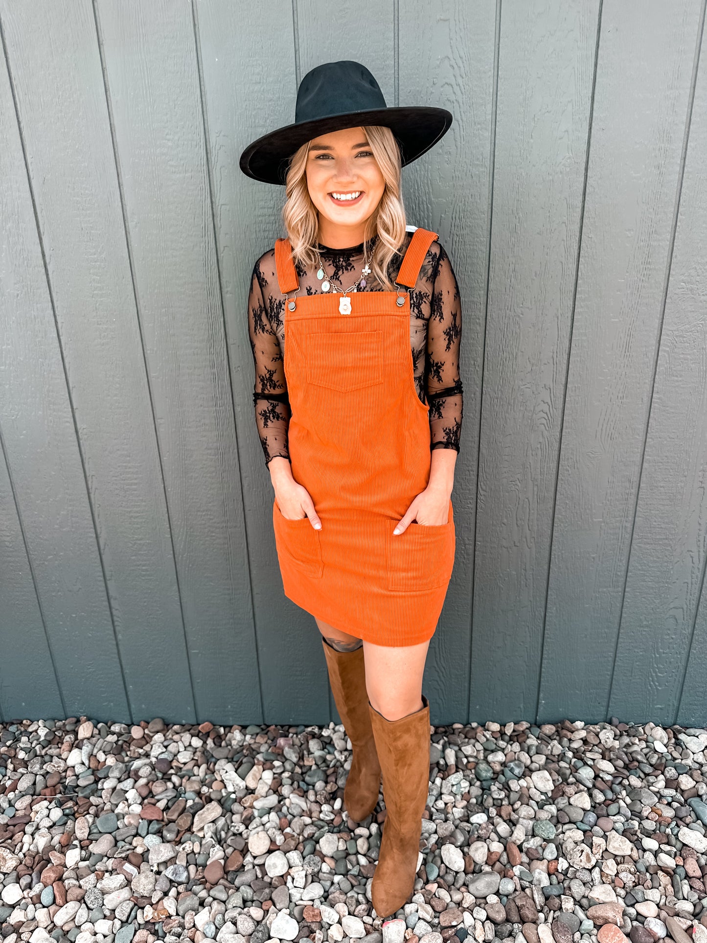 Sleeveless Corduroy Overall Dress