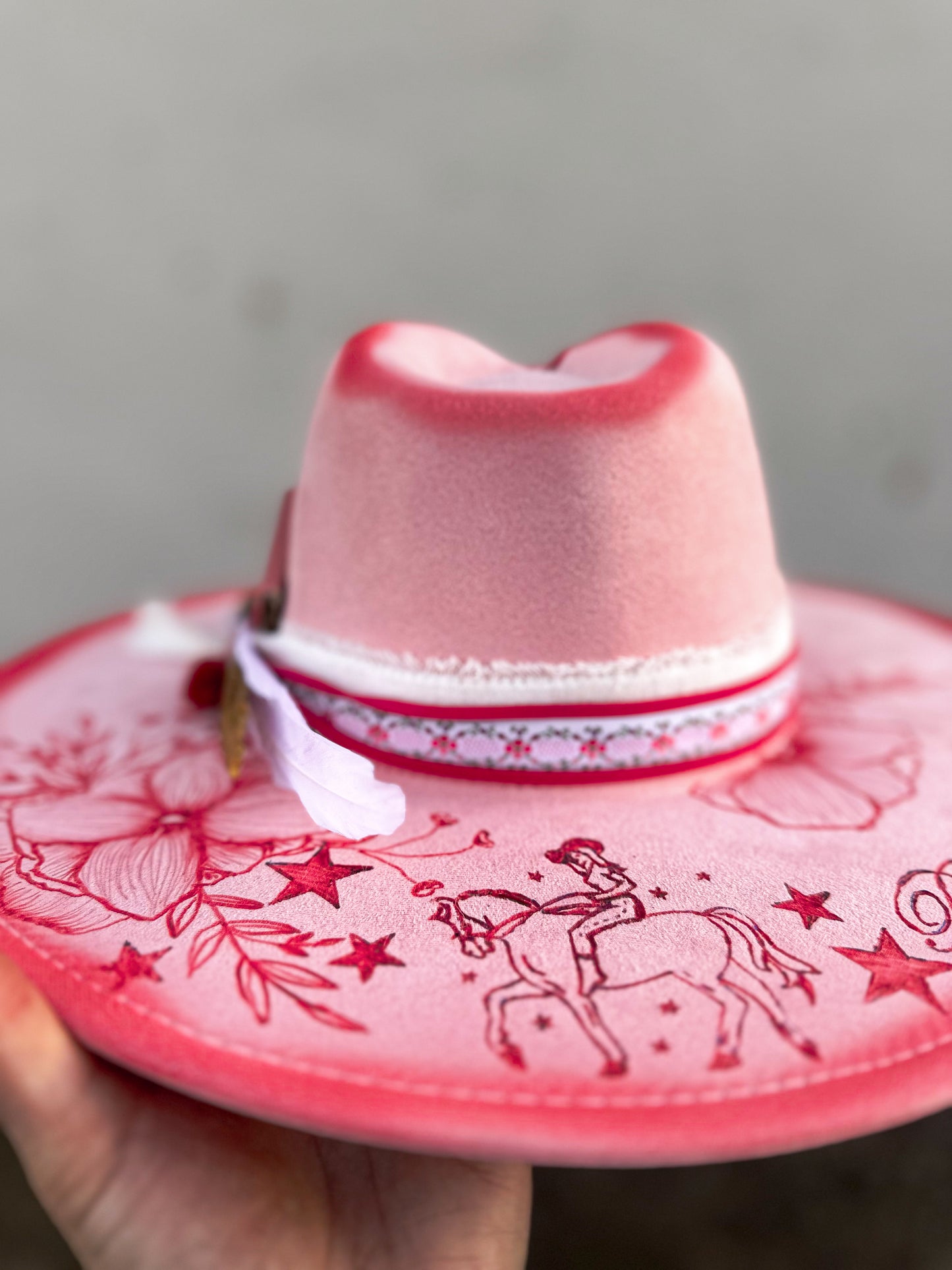 Pink Pony Club Pink Torched&Burned Hat