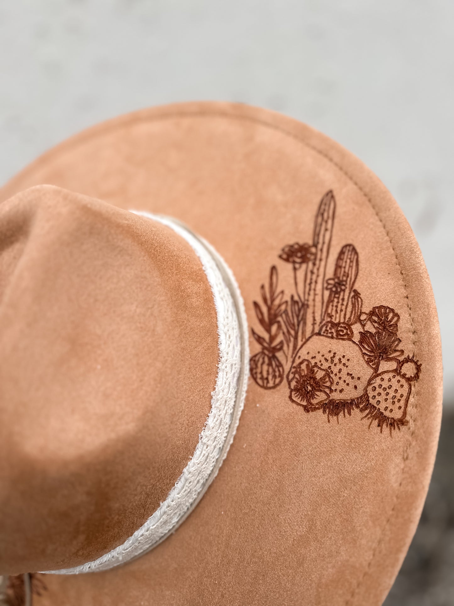 Camel Cactus Burned Hat