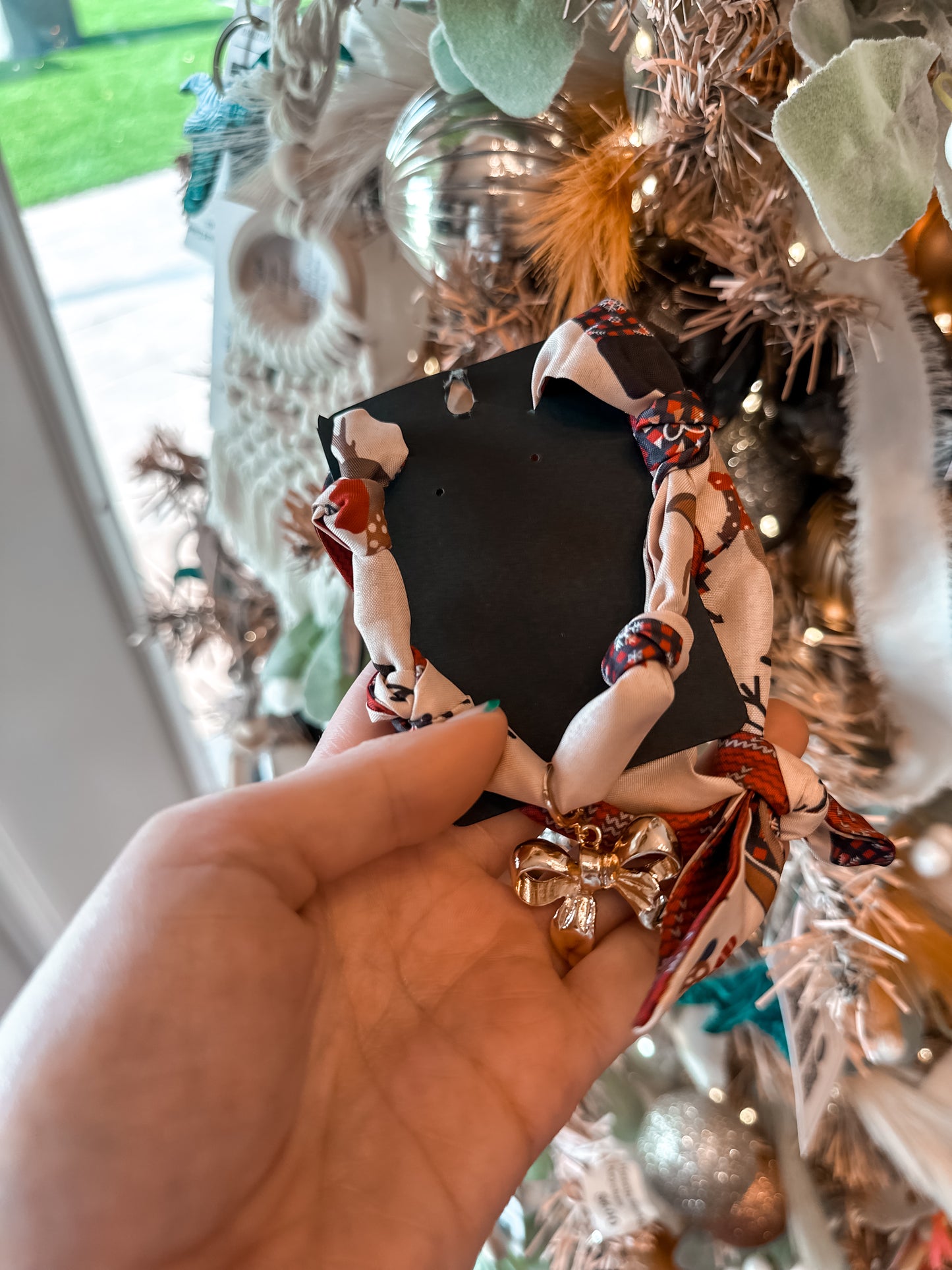 Reindeer Holiday Scarf Necklace