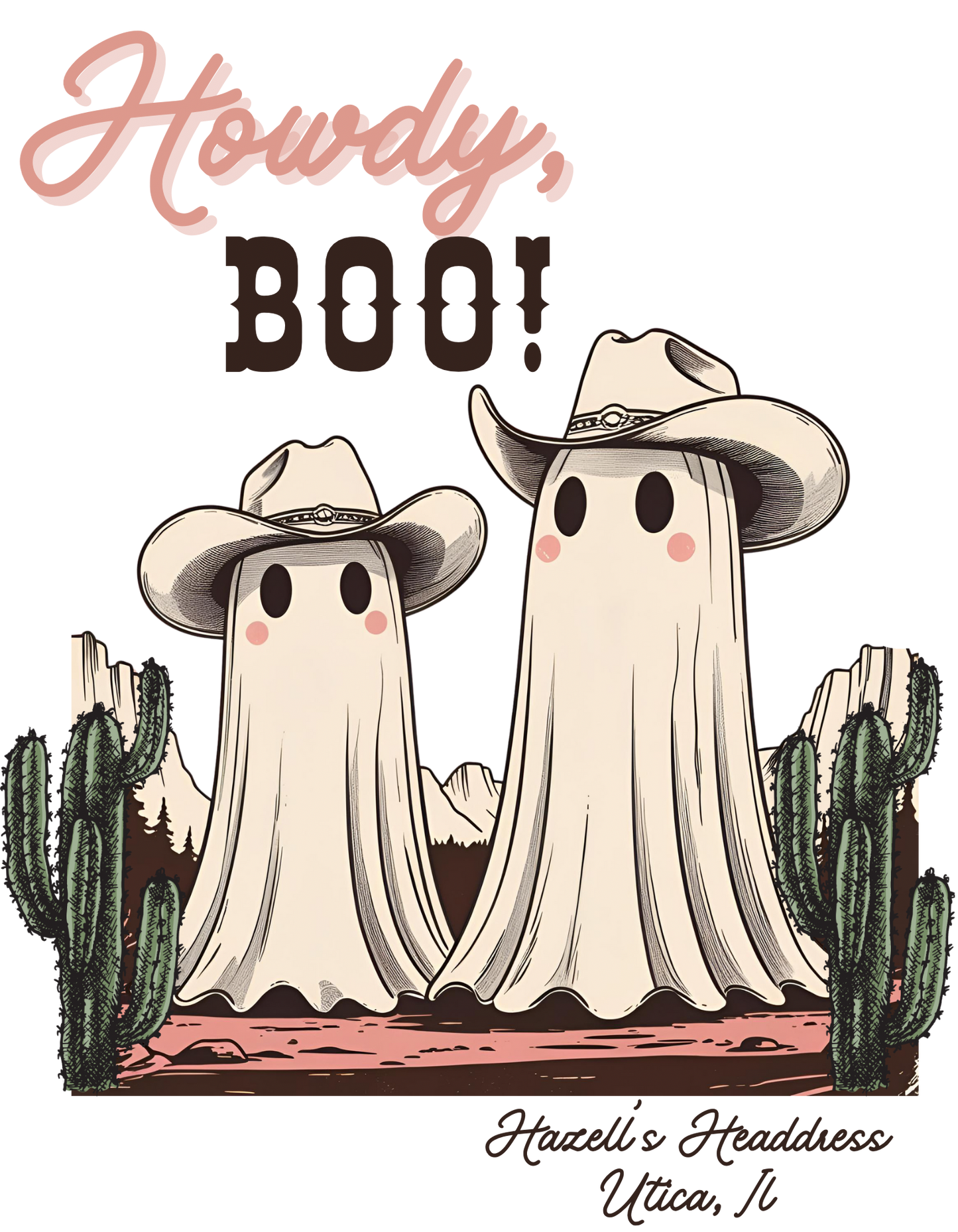Howdy Boo Small Sticker