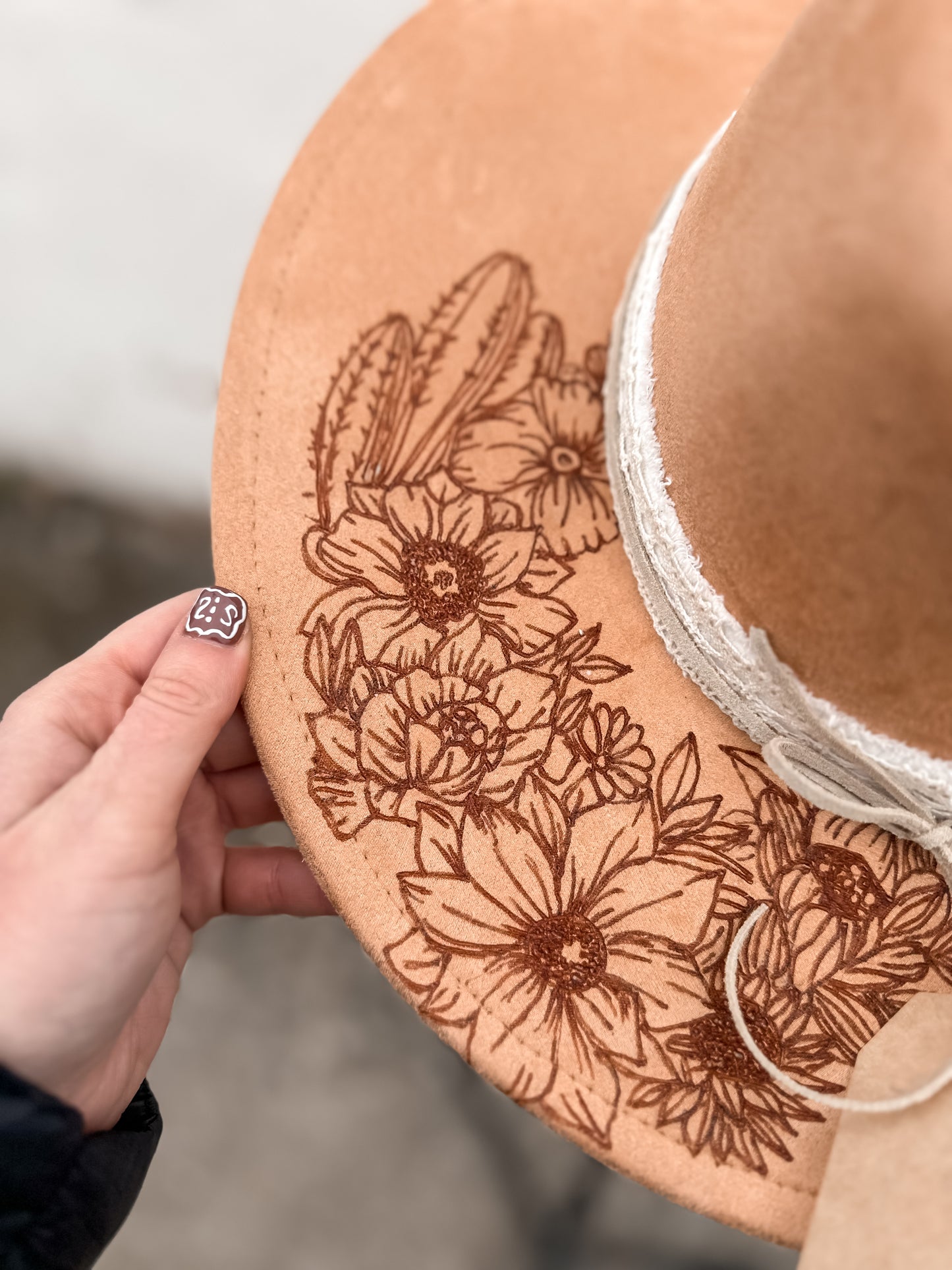 Camel Cactus Burned Hat
