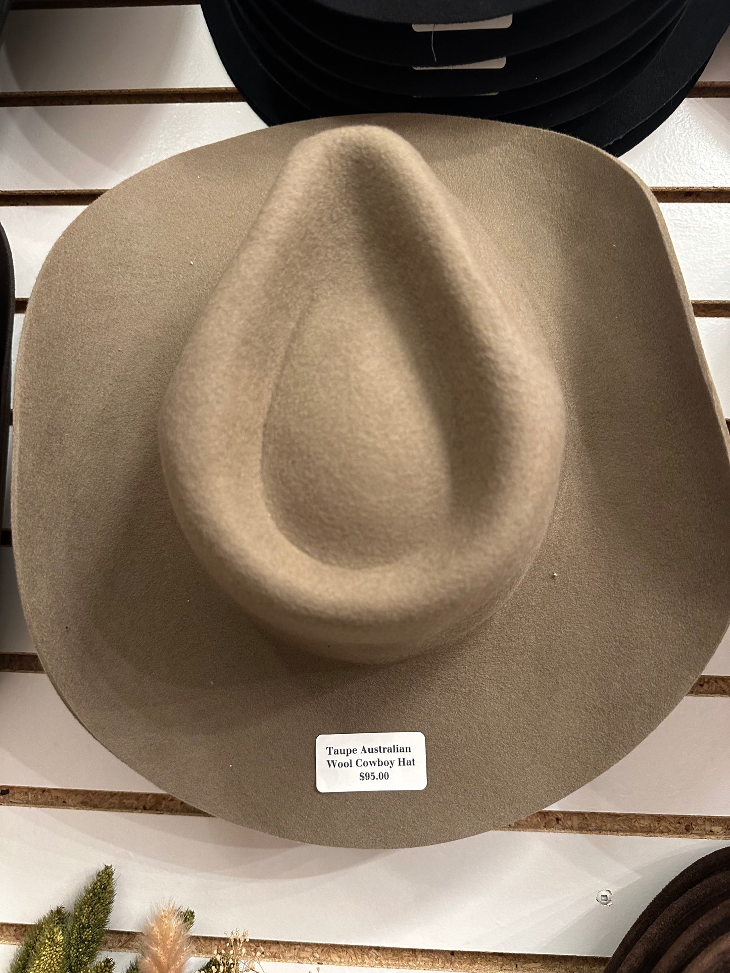 Taupe Australian Wool Cowboy Hat