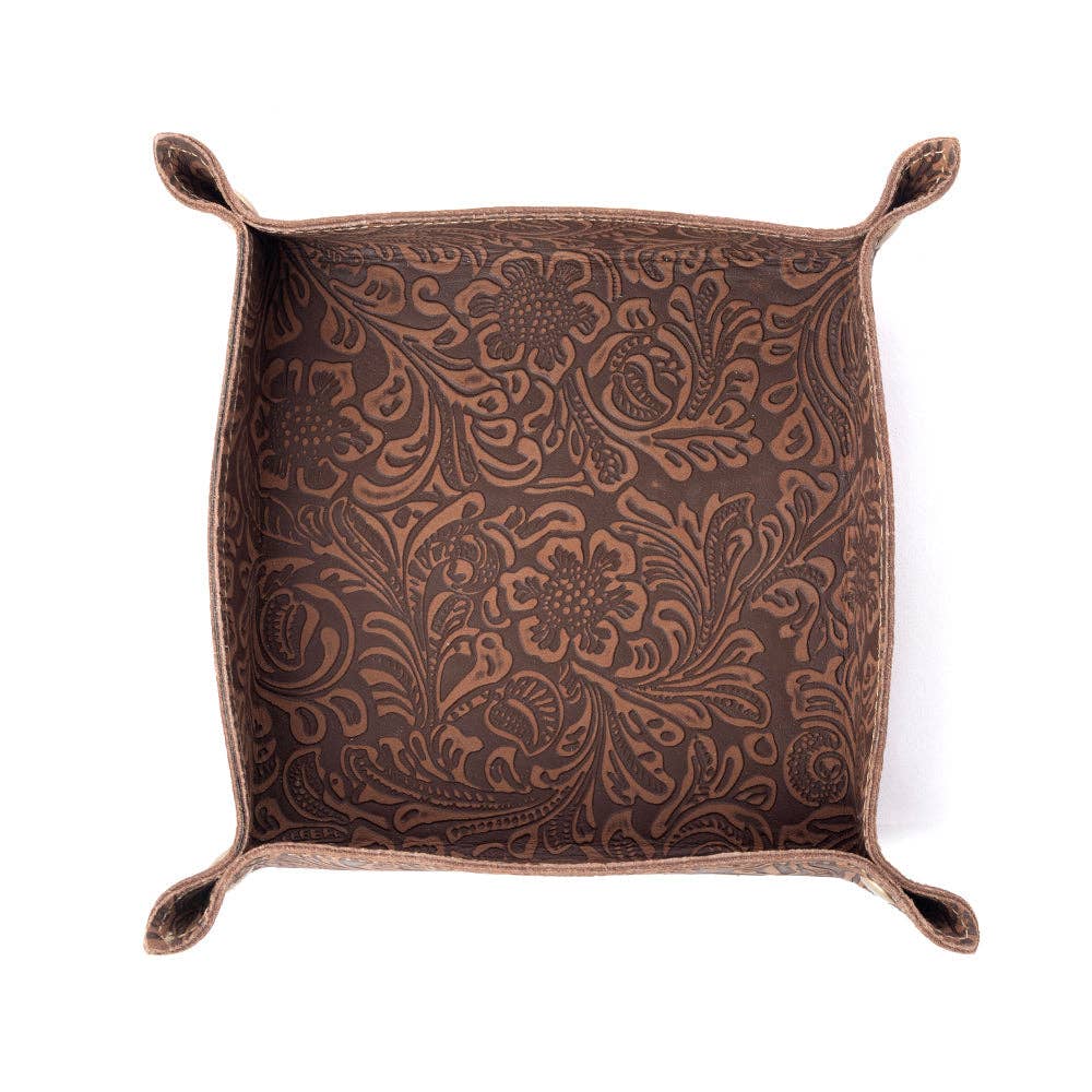 Copperwind Leather Tray in Mocha Cocoa: Mocha Cocoa