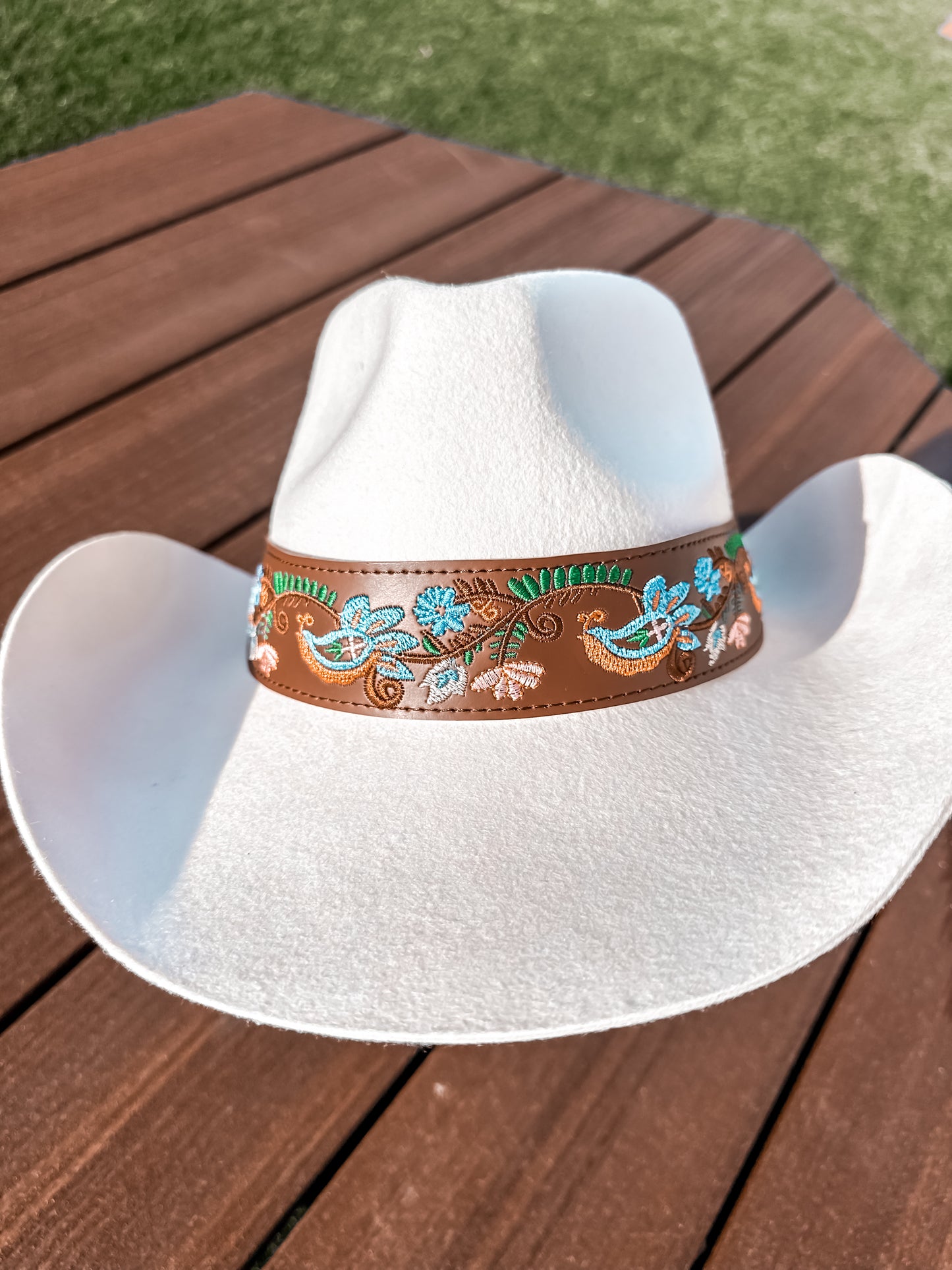 Western Embroidered Hat Band
