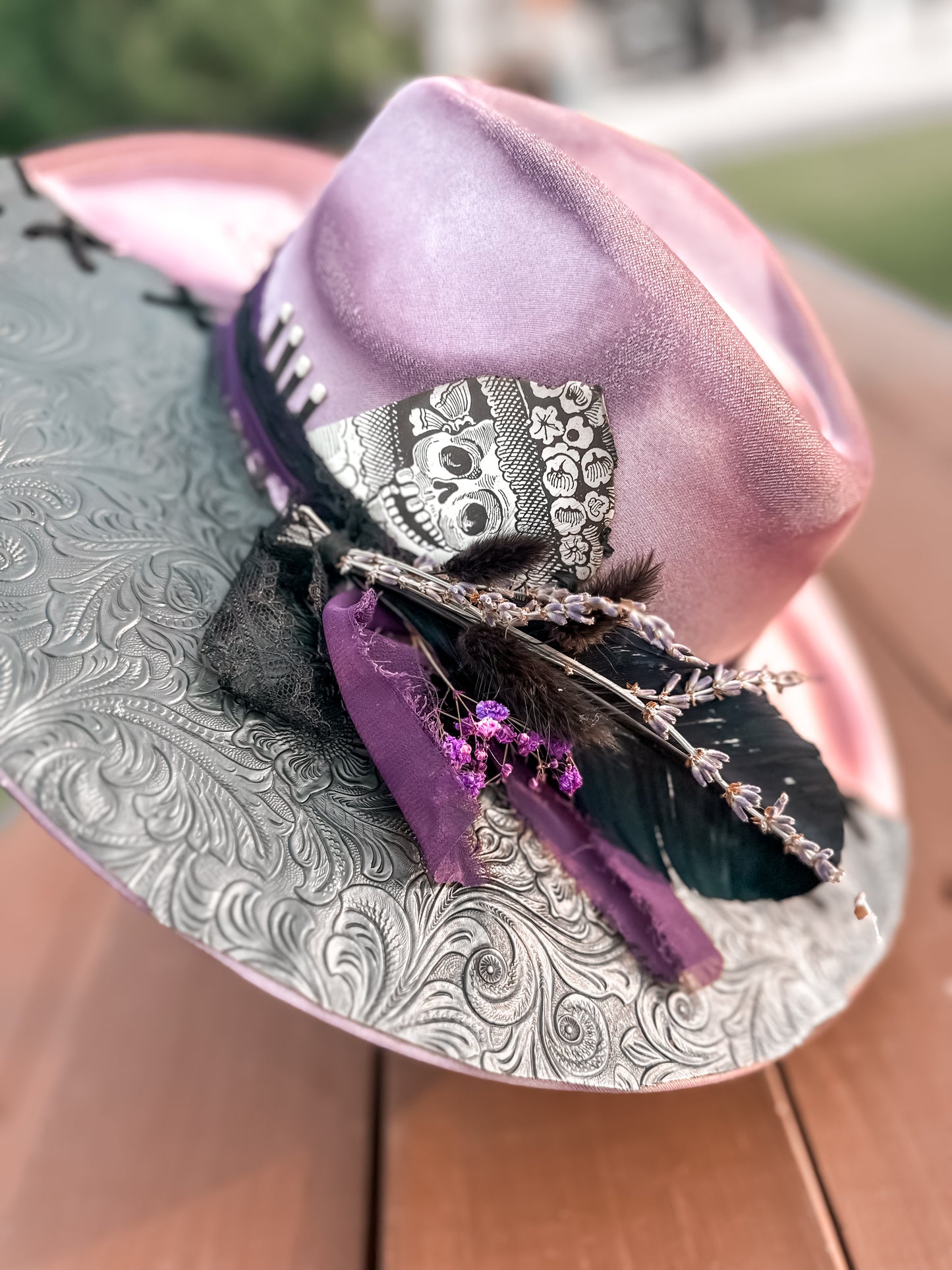 Moth & Magic Lavender Burned Hat