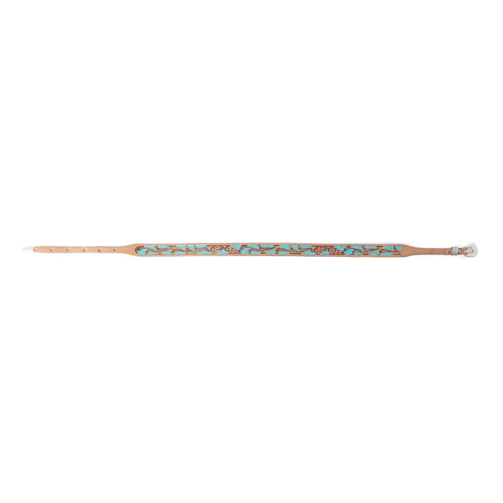 Blue Mesa Western Leather Hat Belt: Blue