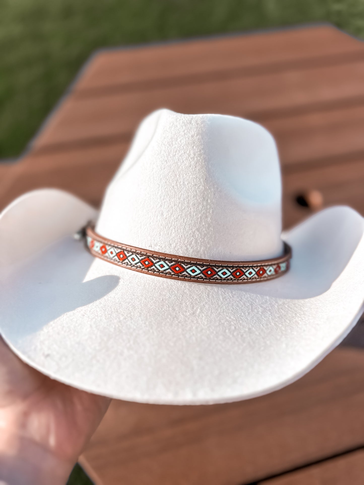 Western Hat Band – Colorful Jacquard Design