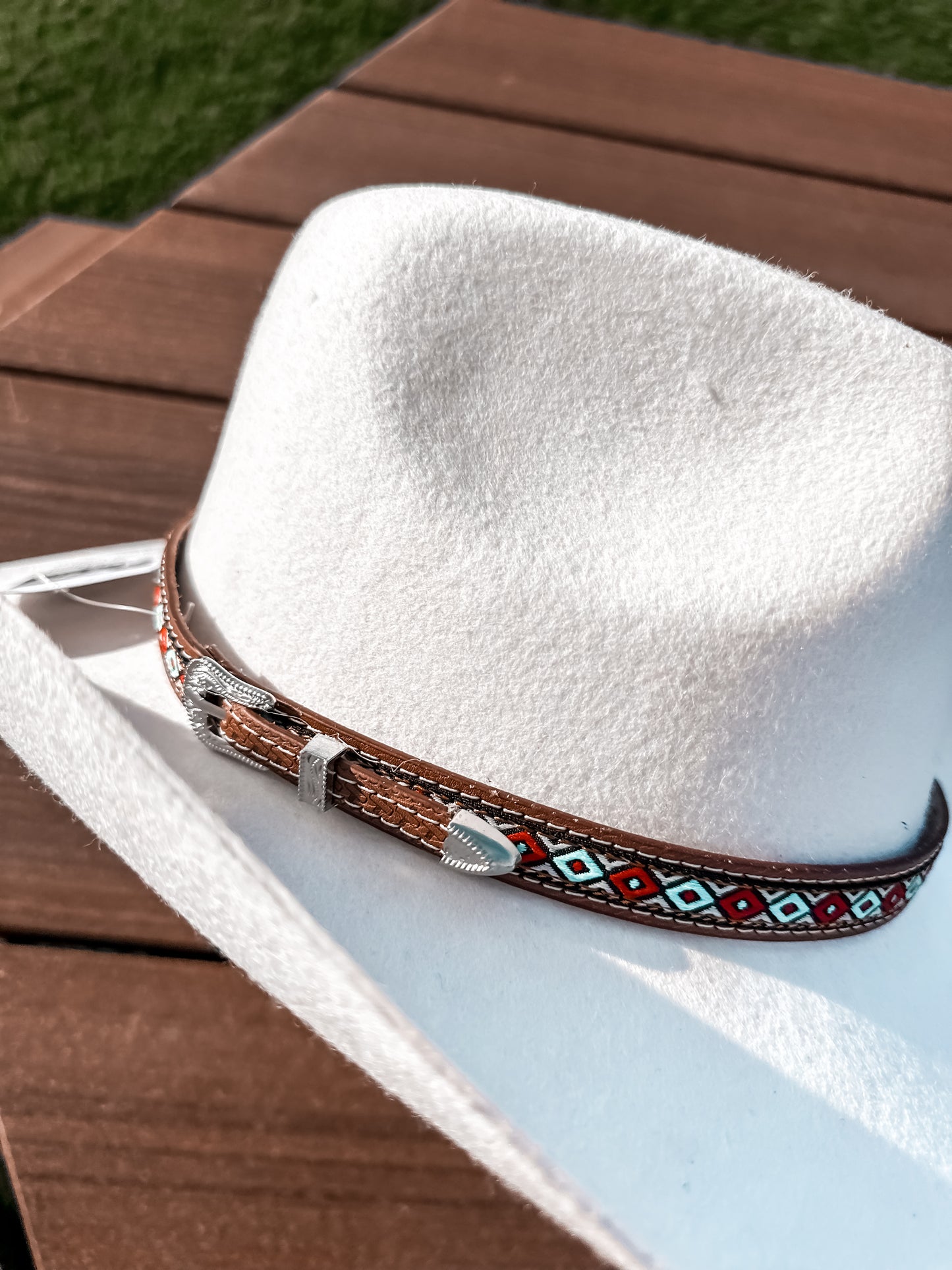 Western Hat Band – Colorful Jacquard Design