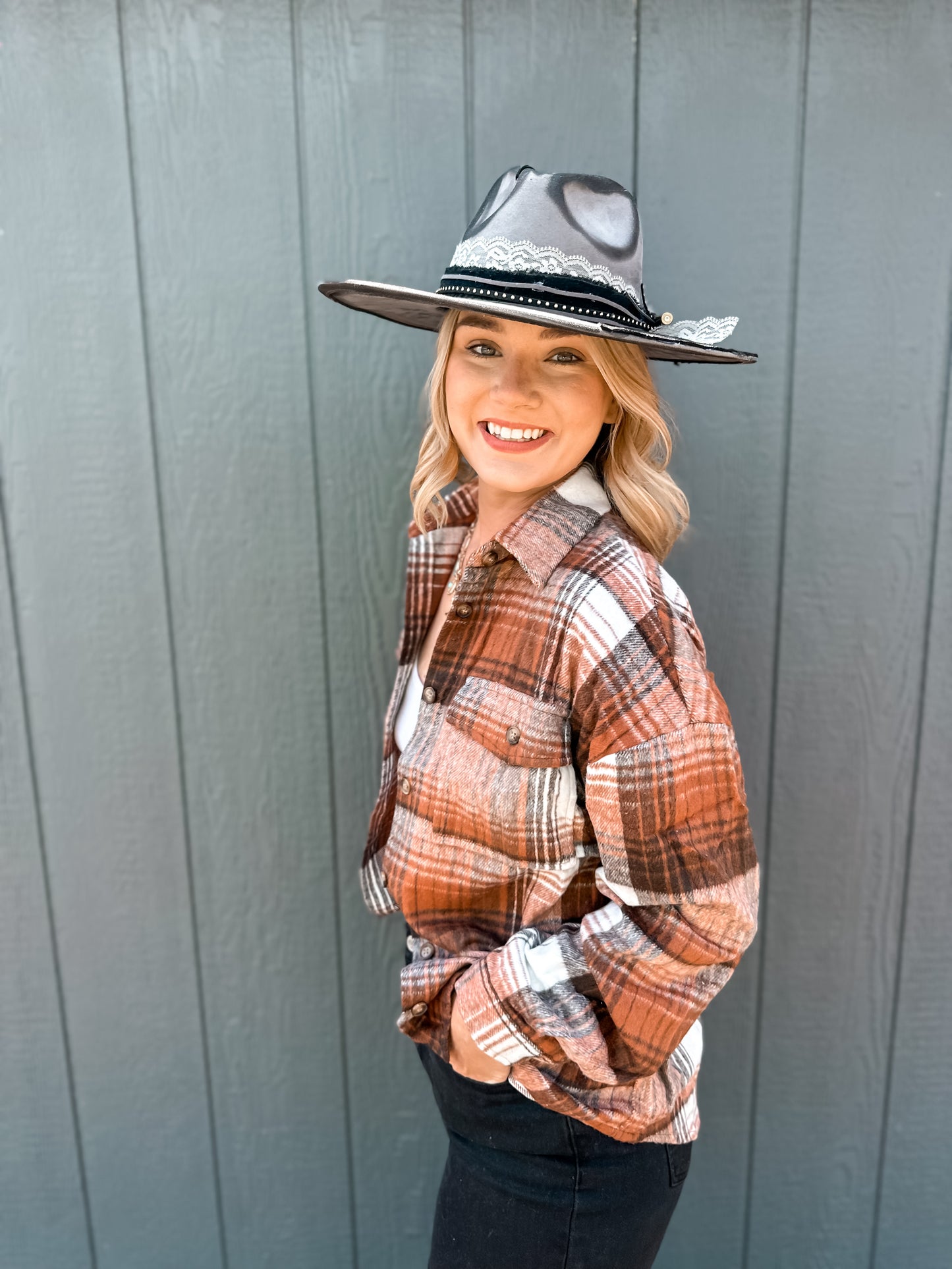 Brown Plaid Shacket