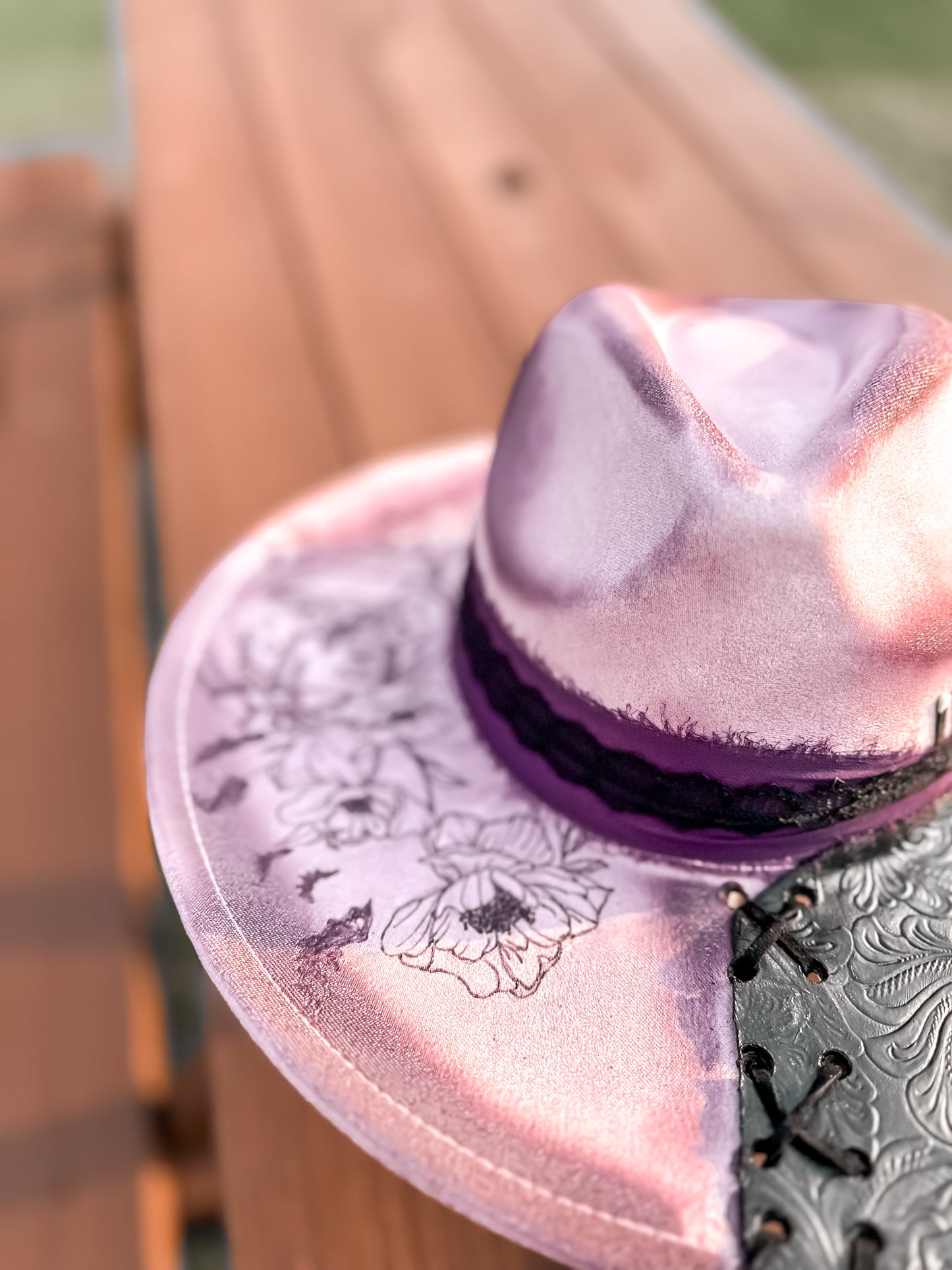 Moth & Magic Lavender Burned Hat