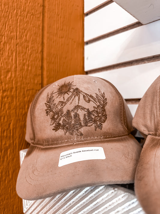 Mountain Suede Baseball Hat in Khaki