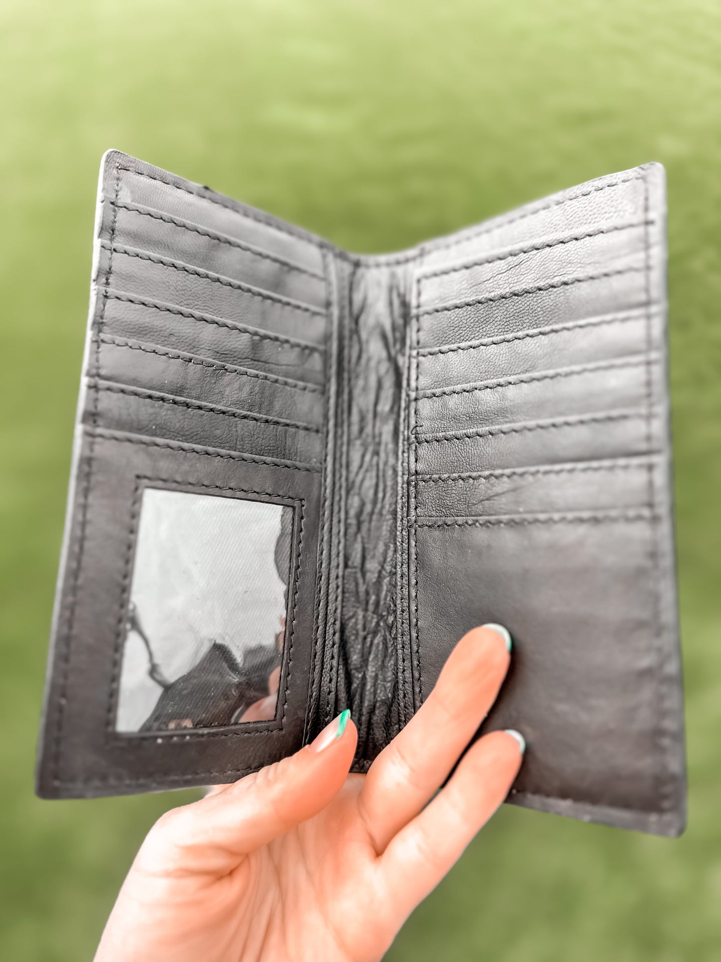 Utah Tooled Leather & Cowhide Men’s Wallet