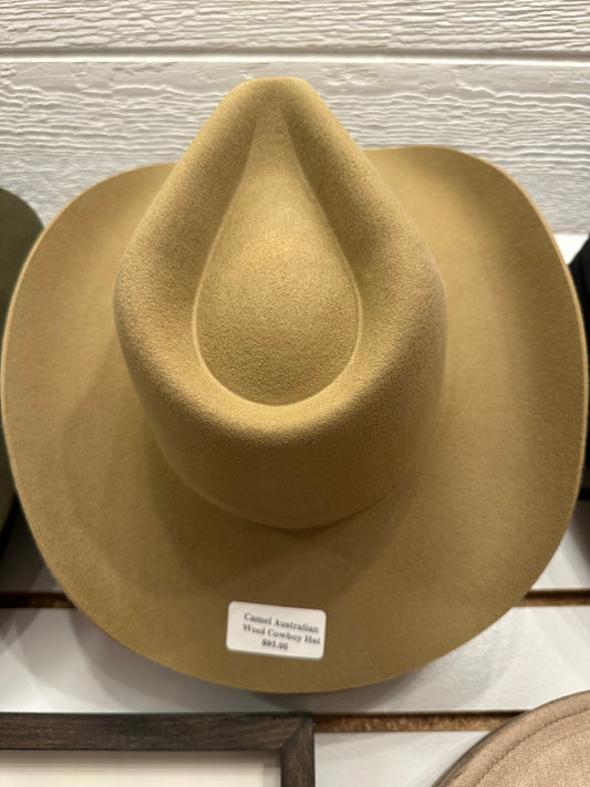 Camel Australian Wool Cowboy Hat